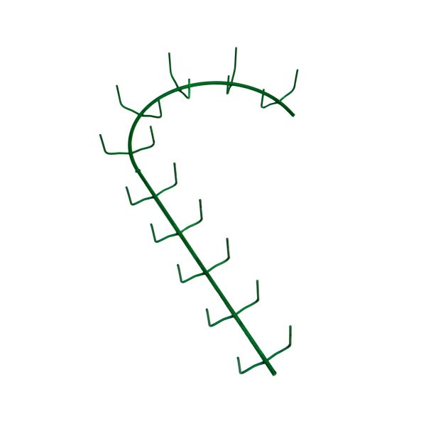 18″ Green Clamp Candy Cane – Right Hand