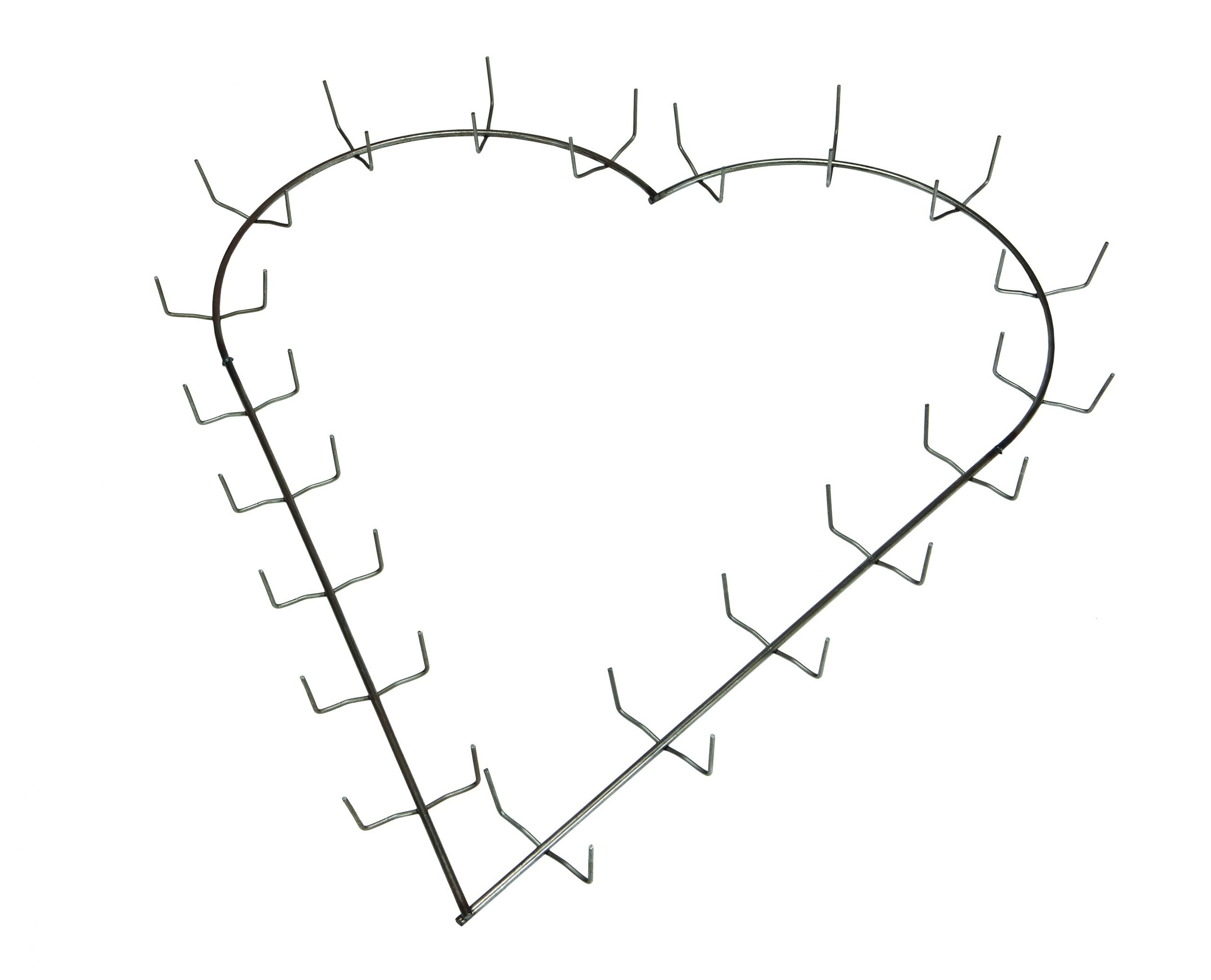 Heart-shaped wreath ring – metal form for romantic wreath designs