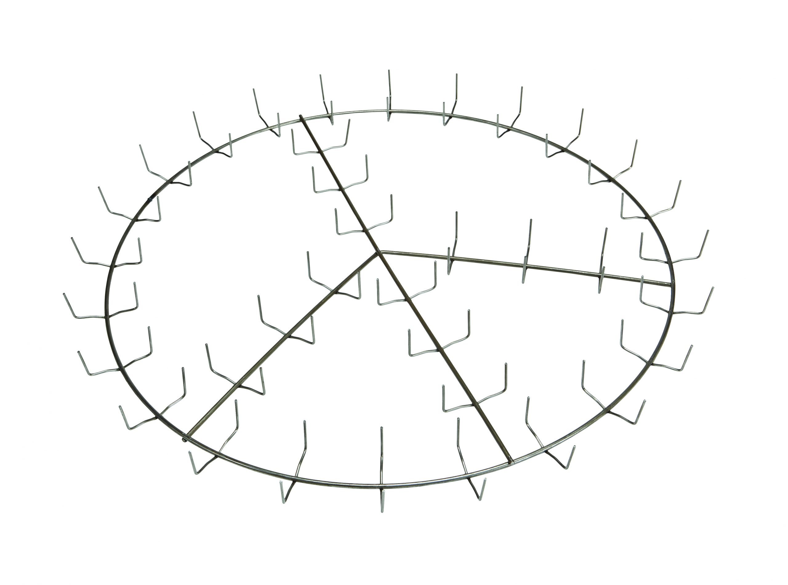 Peach-shaped wreath ring – metal form for fruit-inspired wreaths