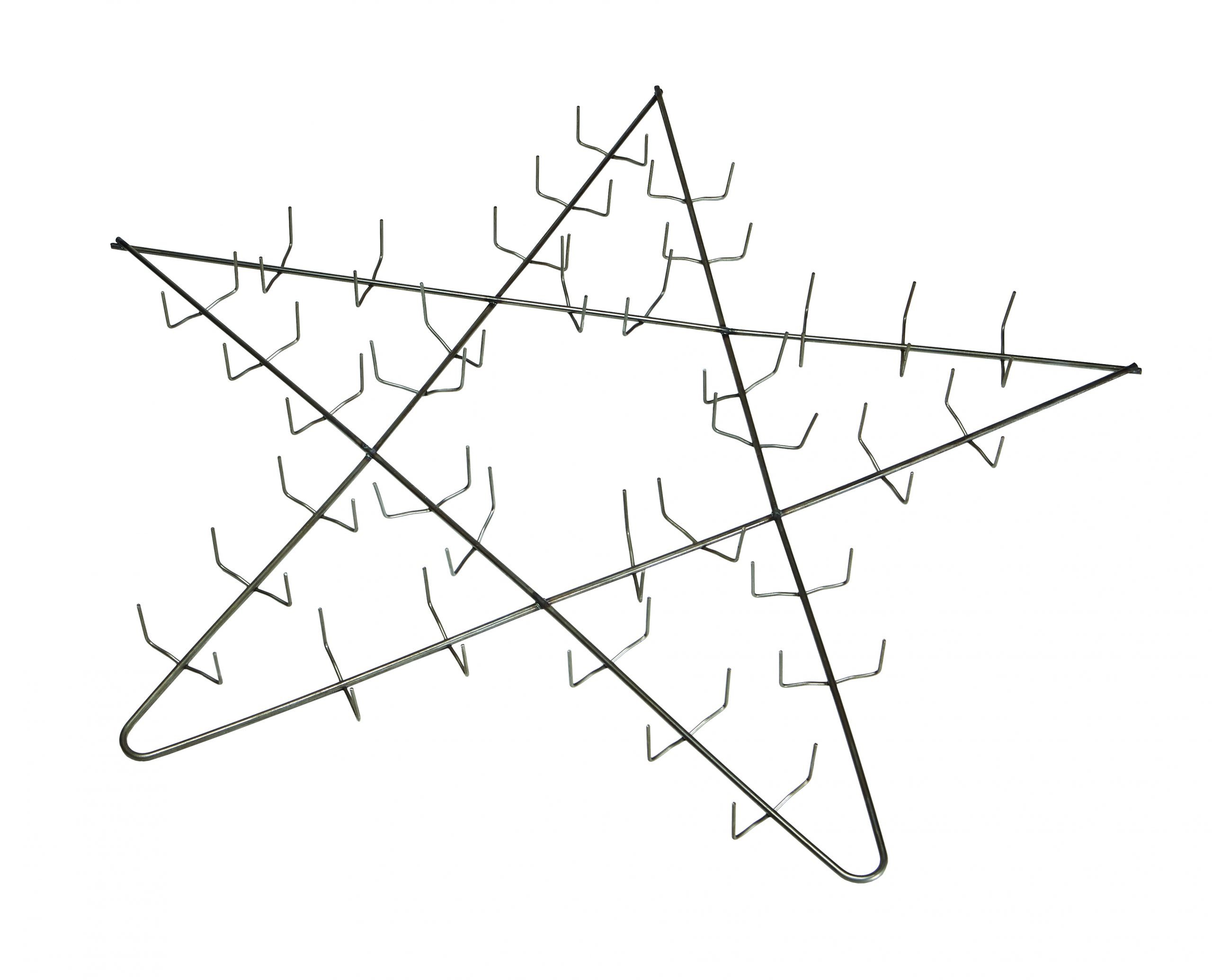 Star-shaped wreath ring – metal form for festive holiday wreaths