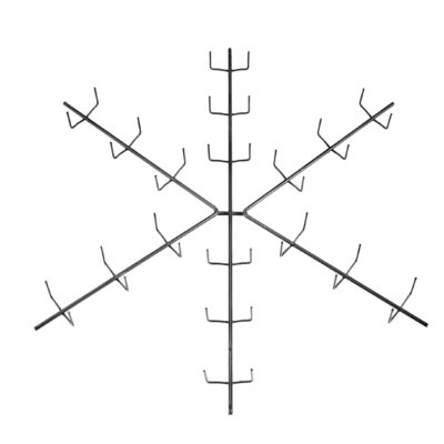 Snowflake wreath ring – intricate metal form for winter décor