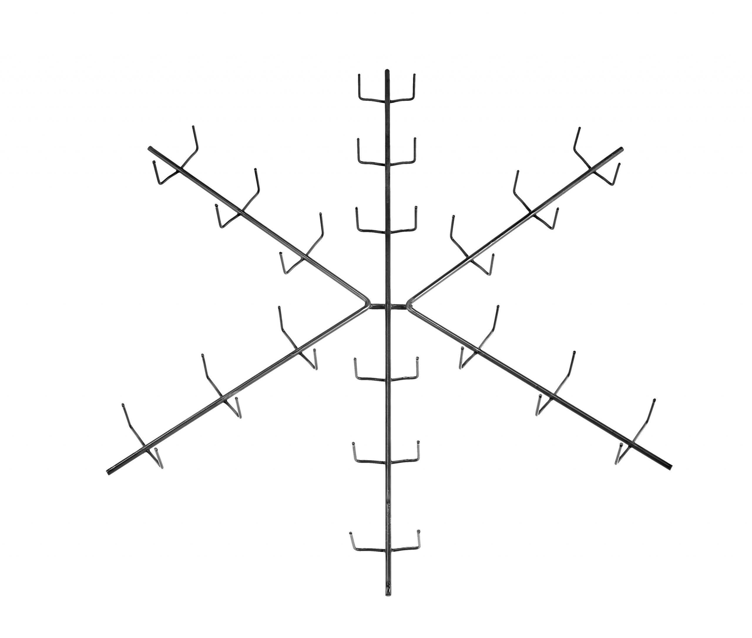 Snowflake wreath ring – intricate metal form for winter décor