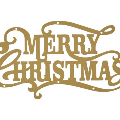 Merry Christmas, Wreath Decoration, Gold