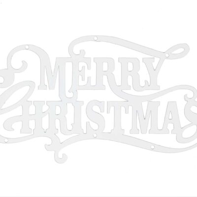 Merry Christmas, Wreath Decoration, White